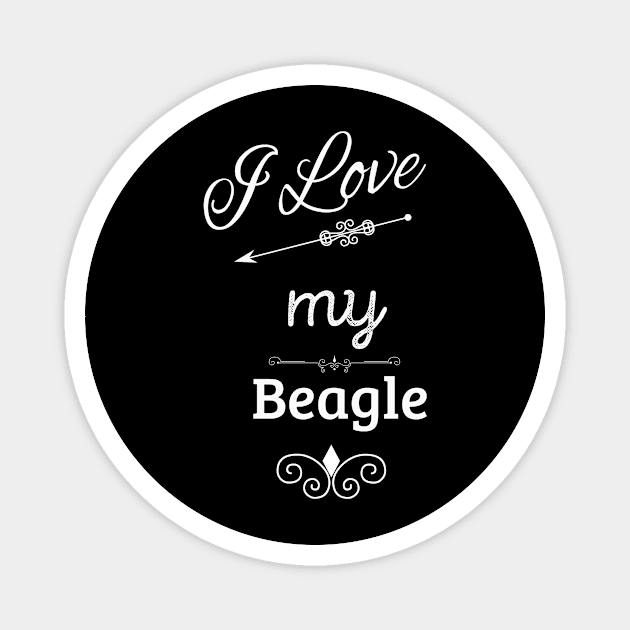 I Love My Beagle Magnet by swagmaven